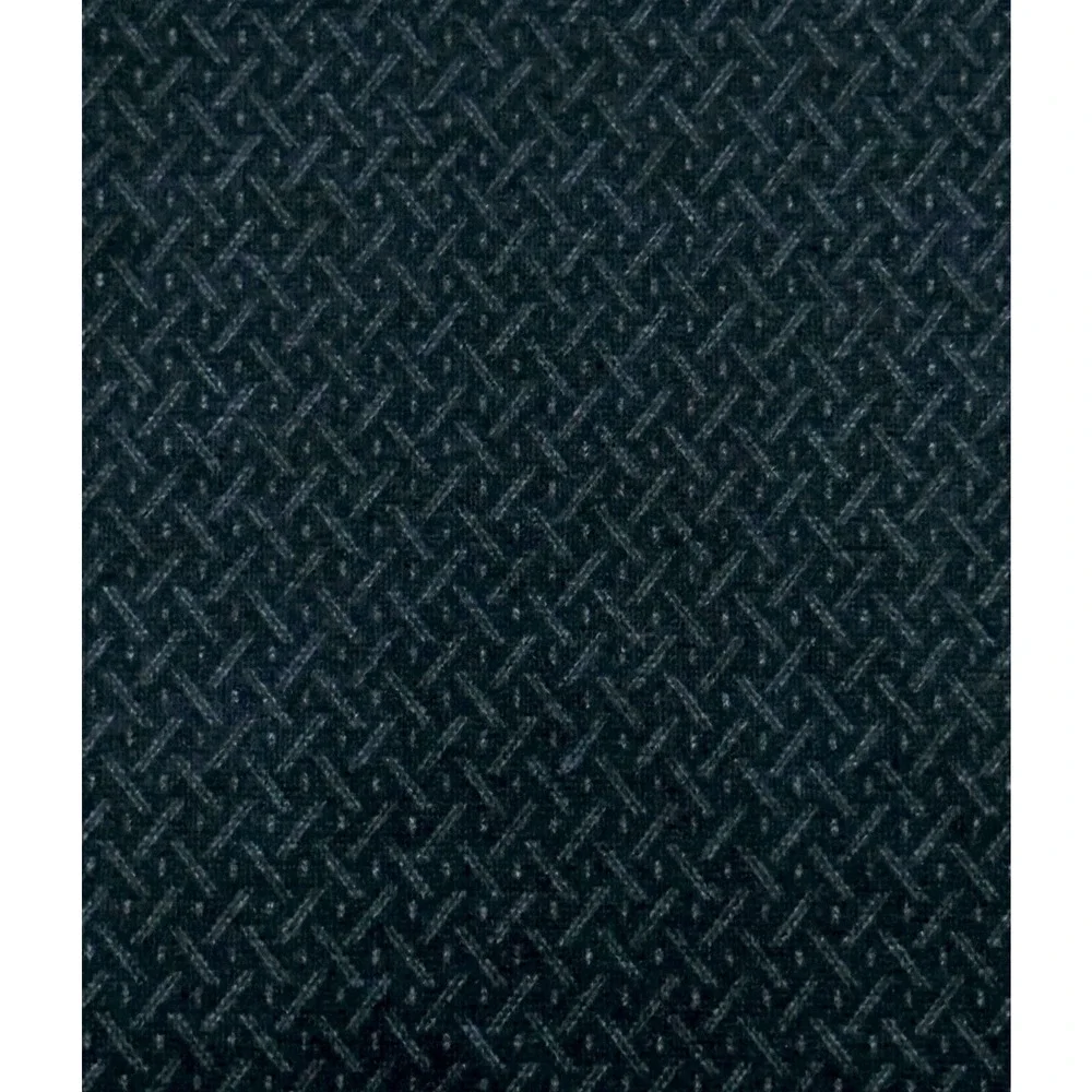 DKNY Pull On Ponte Pants Leather Navy Blue Diamond Lattice Work Career Medium